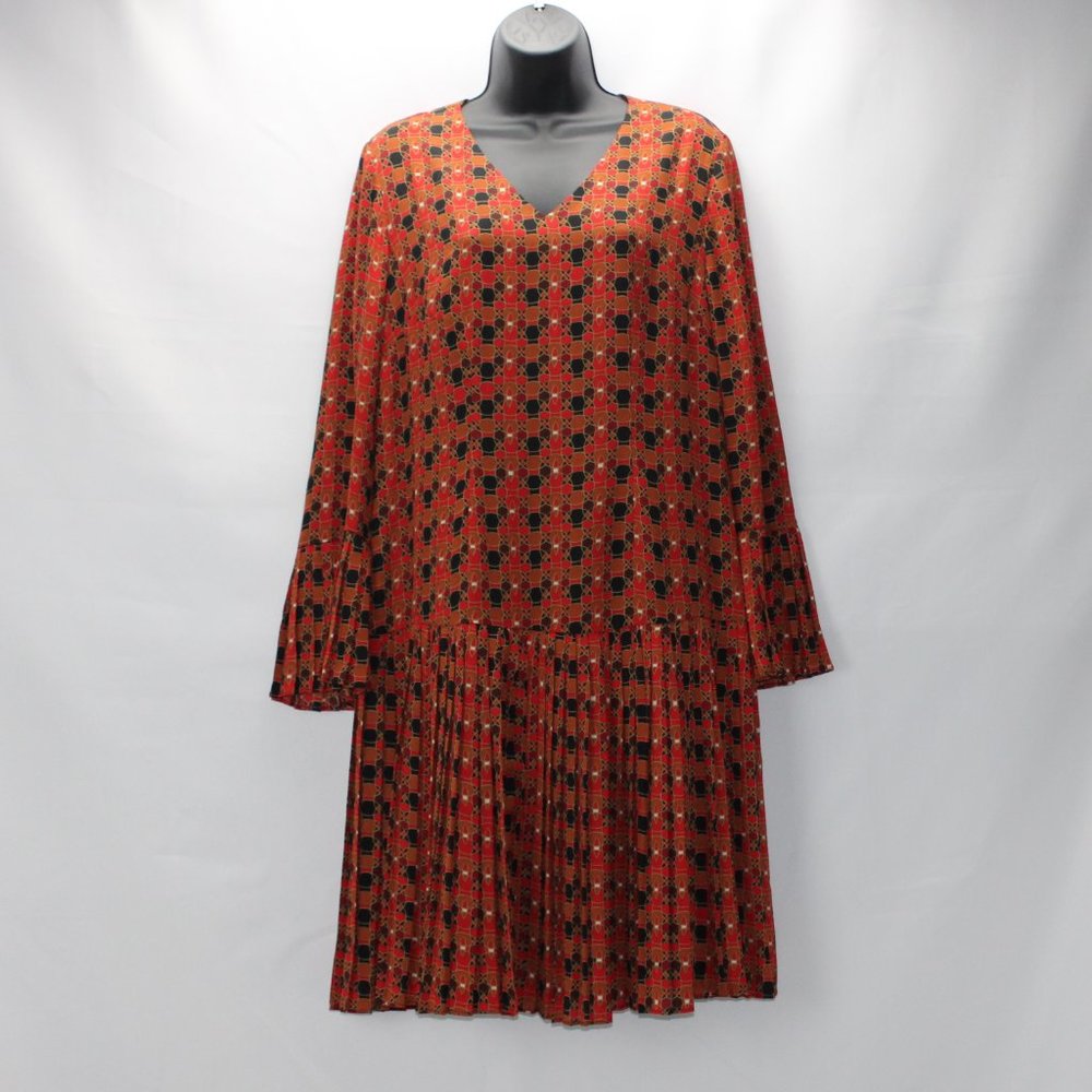 THE LIMITED BURGUNDY BELL SLEEVE DRESS